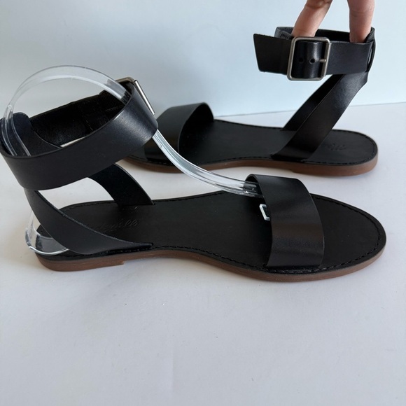 Madewell Leather Flat Sandals Ankle Strap The Boardwalk Casual Boho Size 8.5 - Picture 2 of 11